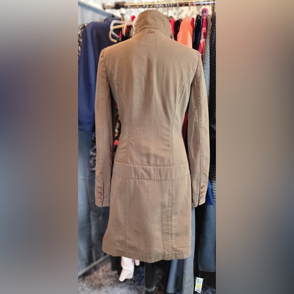 Same underneath brown utility coat jacket size Xsmall cotton/bamboo blend - Picture 8 of 12